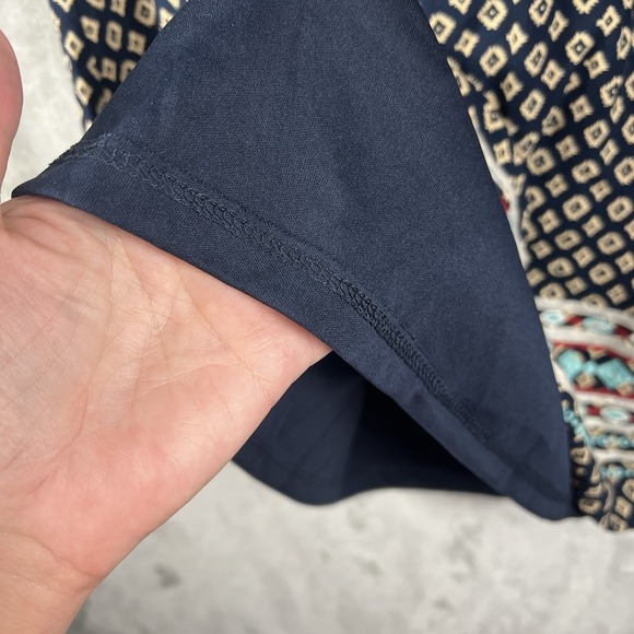 ANTHROPOLOGIE  THML Faye Embroidered Halter Dress Women's Large Lined Bohemian - Picture 6 of 11